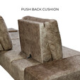 Fabric Push Back 3 Seater Sofa 9086  